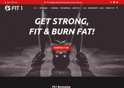 Fit1 Bootcamp Website Design & Development