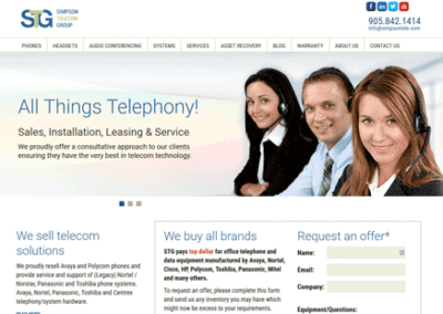 Simpson Telecom Group Website Design & Development