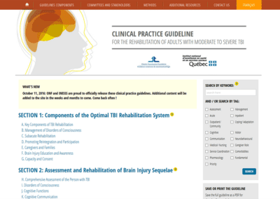 Brain Injury Guidelines Website Development