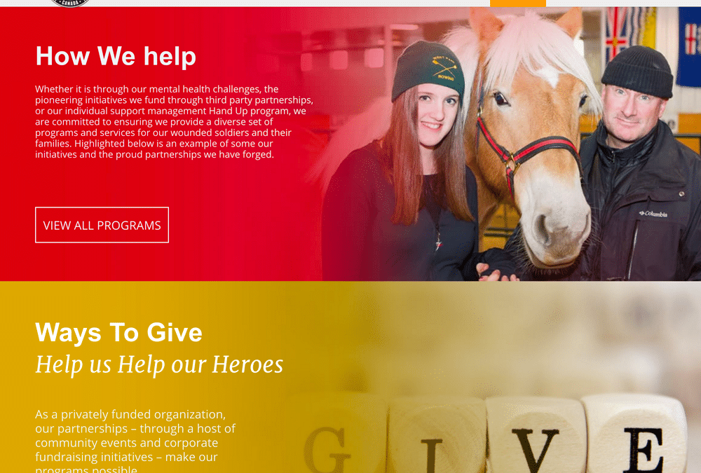 Wounded Warriors Canada Website Design and Development
