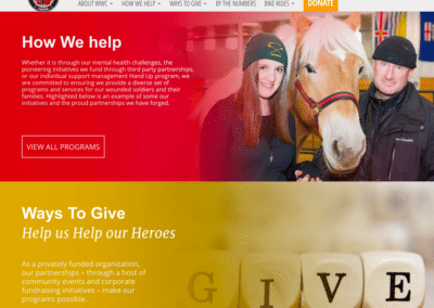 Wounded Warriors Canada Website Design and Development