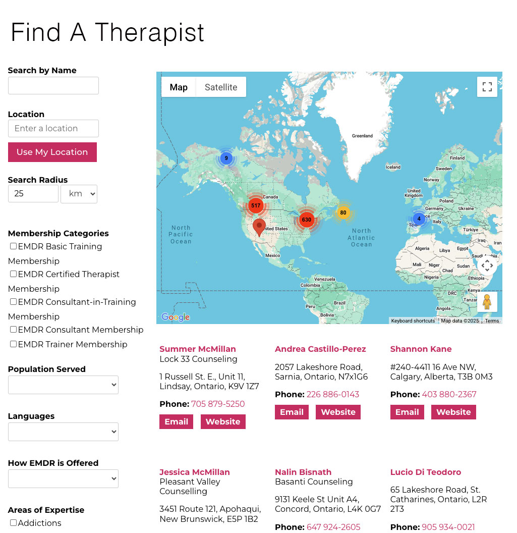 Find-A-Therapist Member365 WordPress integration
